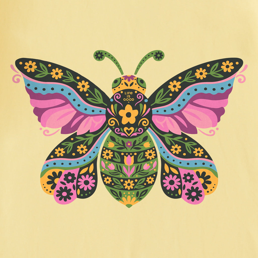 Women's Floral Bee Short Sleeve Crusher Tee product image 2