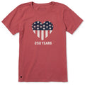 Women's 250 Years Heart Short Sleeve Crusher Tee product image 1